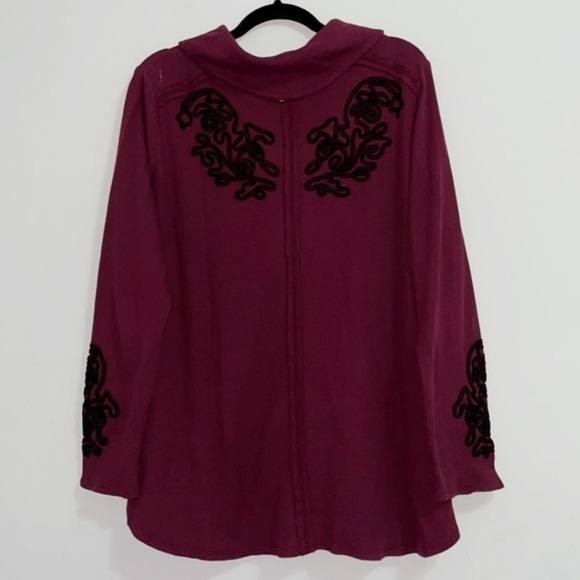Soft Surroundings Embroidered Thermal Sweater - Picture 2 of 10